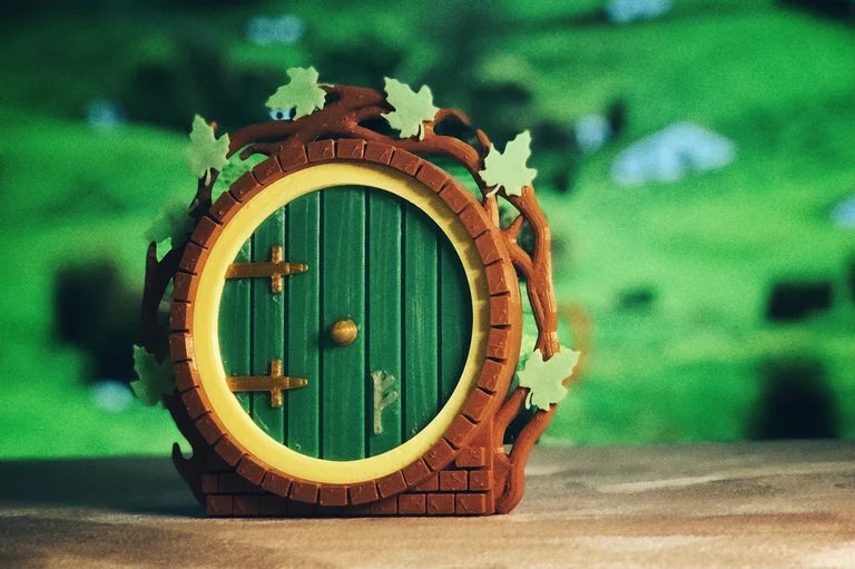 Puerta decorativa de Bilbo Bolson. El Hobbit. Lord of the rings