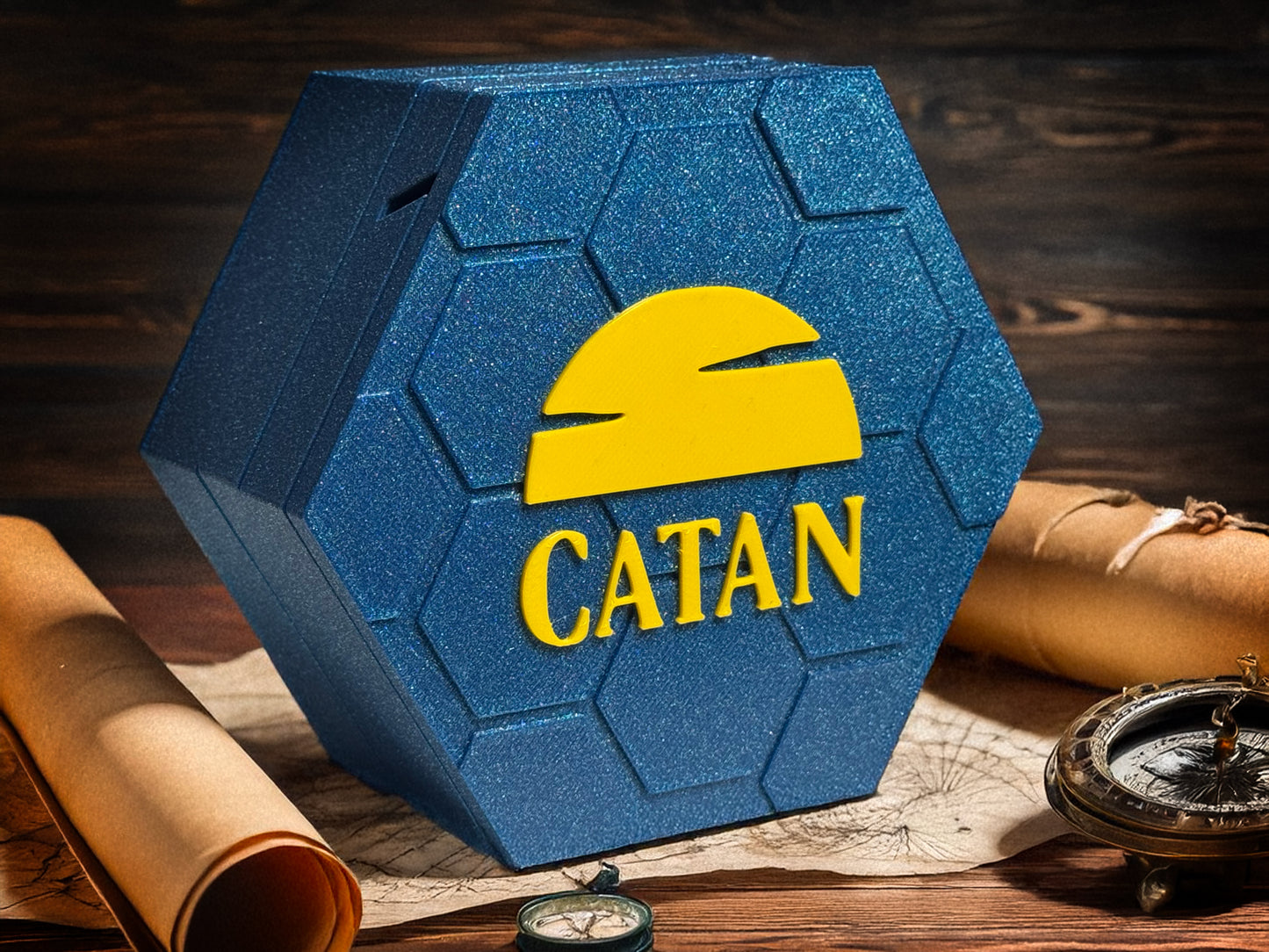 Caja premium imantada para juego de mesa Colonos de Catan