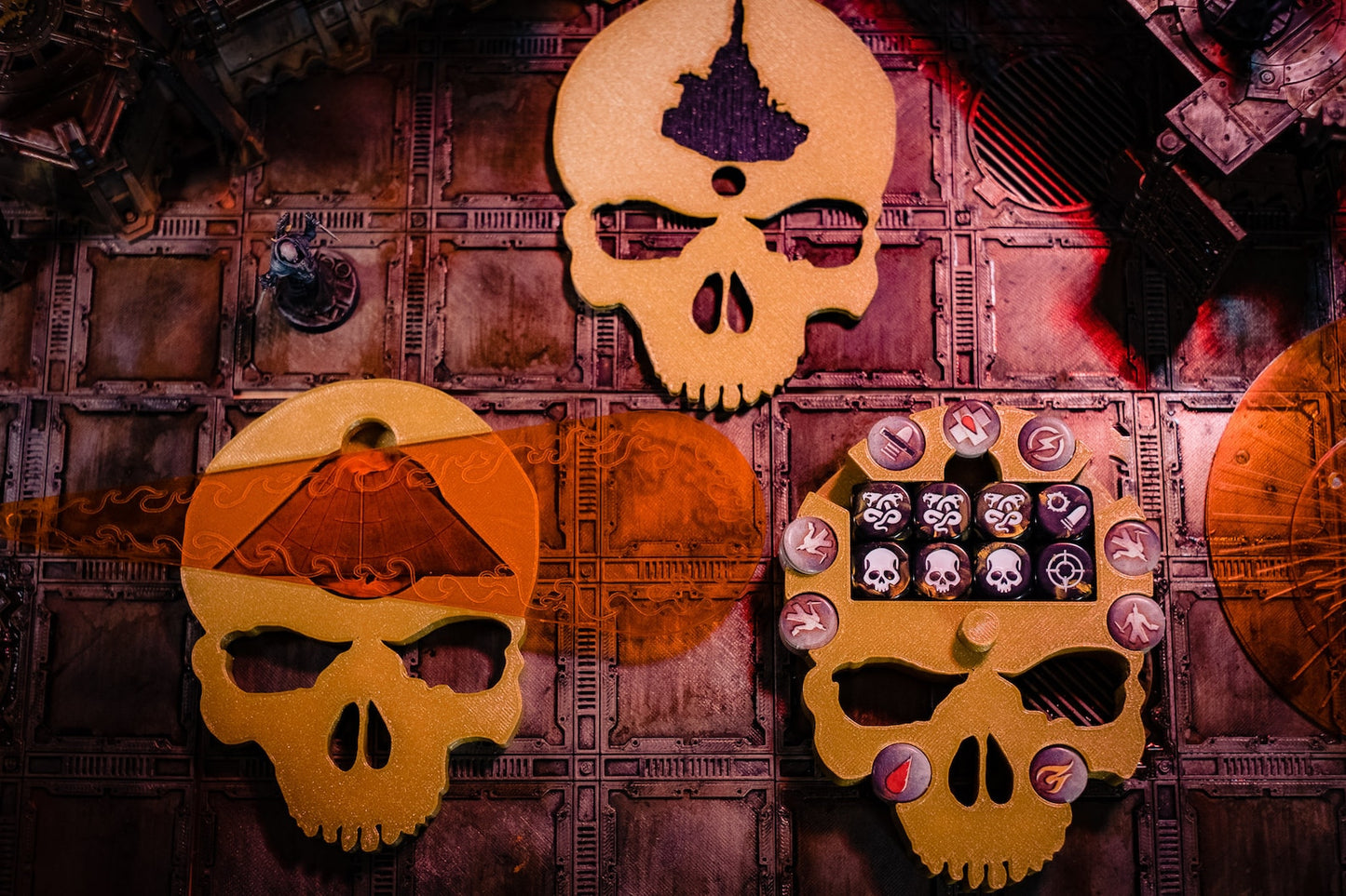 Necromunda caja premium para tokens y dados.