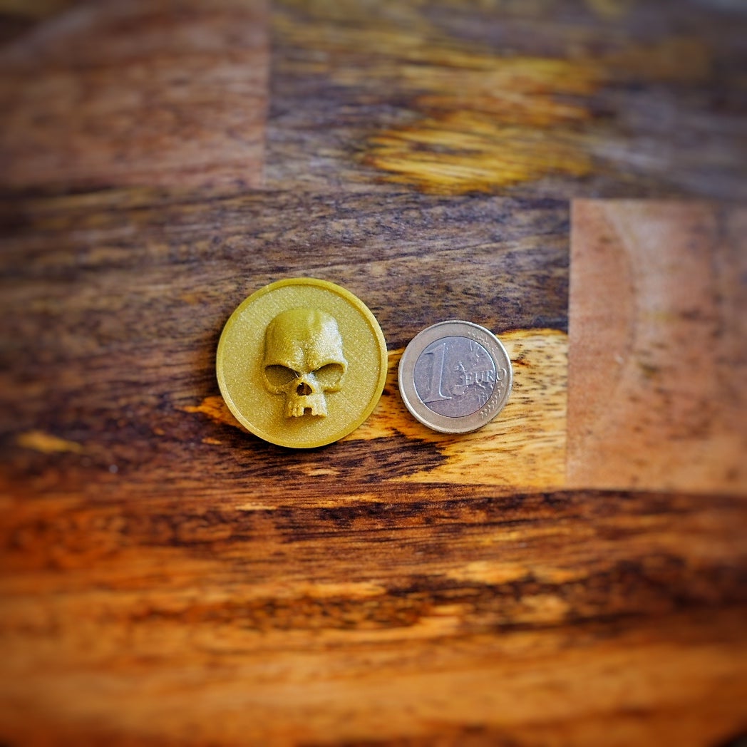 Monedas doradas para juegos de mesa y Rol