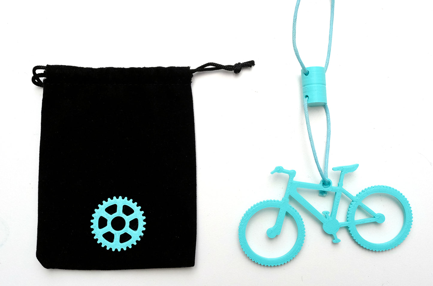 Bike on board reminder pendant for car, customizable and magnetized.