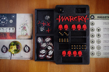 Warcry Panel de juego/ Dashboard para dados de Warcry 16mm o dados pequeños de 12mm